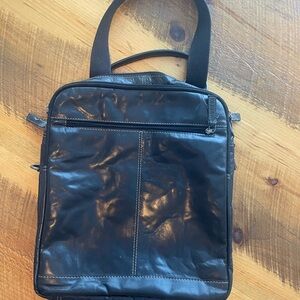 Black Leather Travel Bag